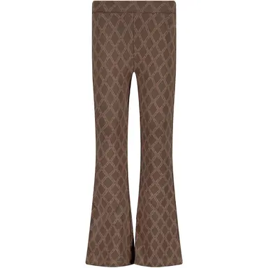 Broek flared Vita (aop taupe lines)