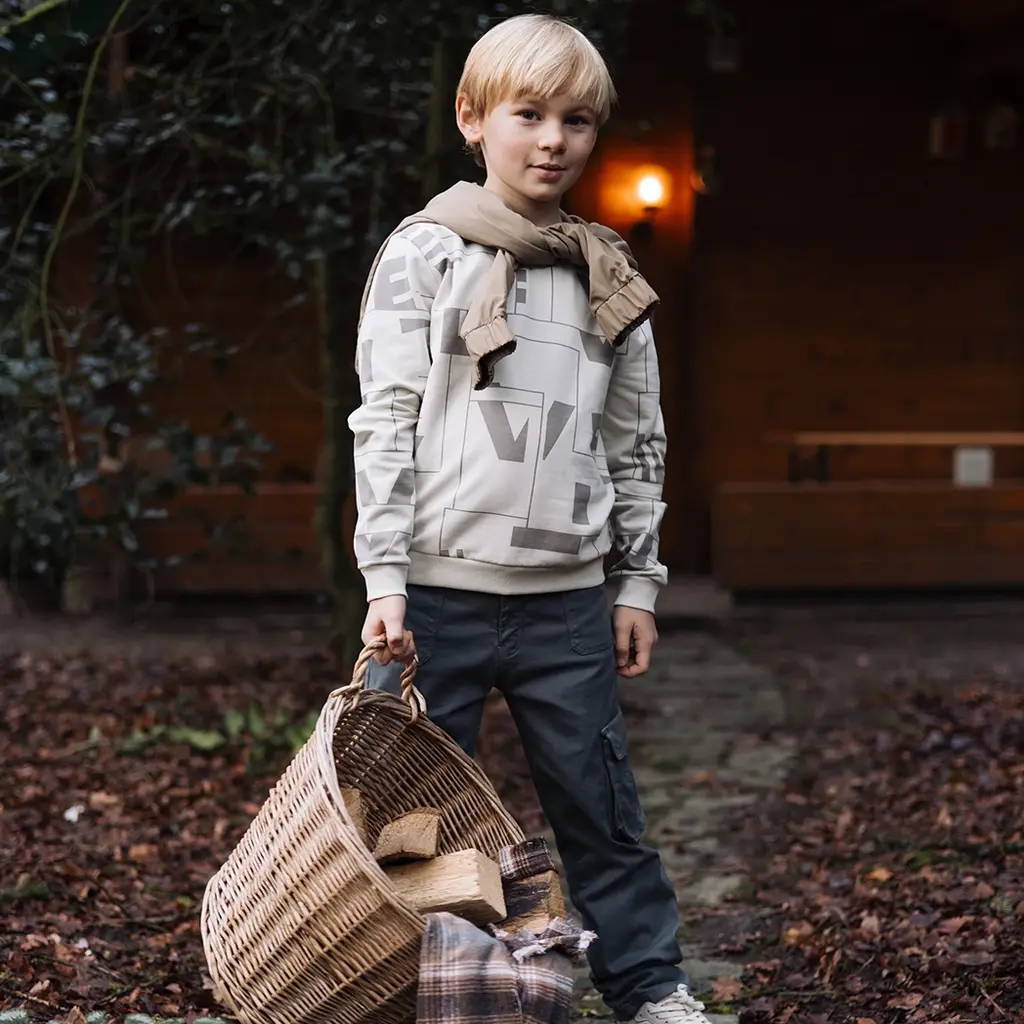 Trui Tate (aop taupe graphic)