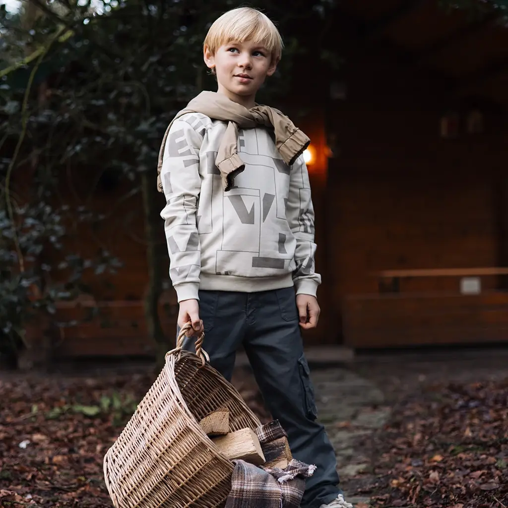 Trui Tate (aop taupe graphic)