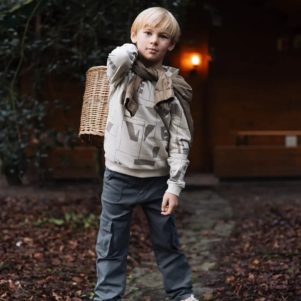 Trui Tate (aop taupe graphic)