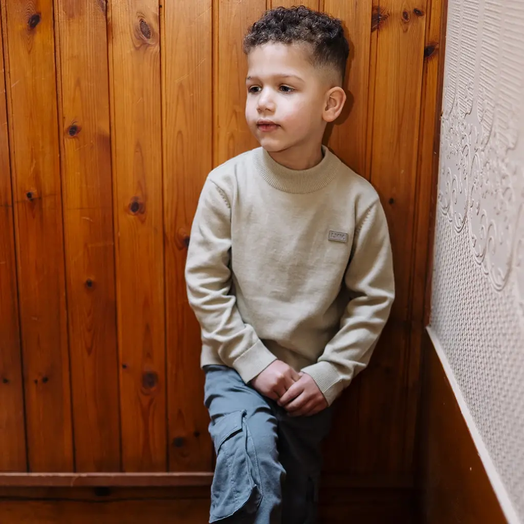 Fijn gebreide trui Tony (sage green)