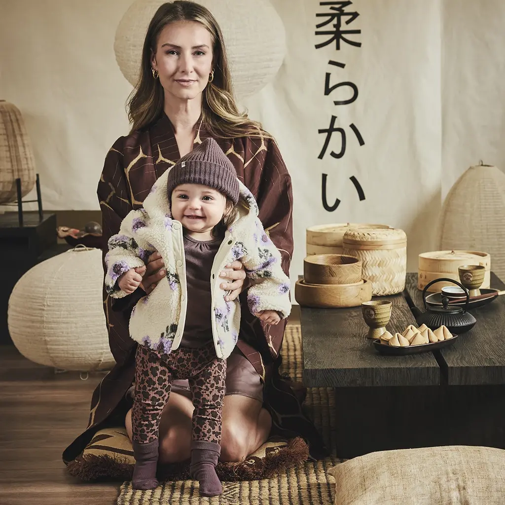 Gebreid mutsje Mayar (frosted plum)