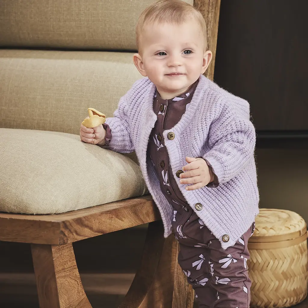 Gebreid vestje Yanou (morning violet)