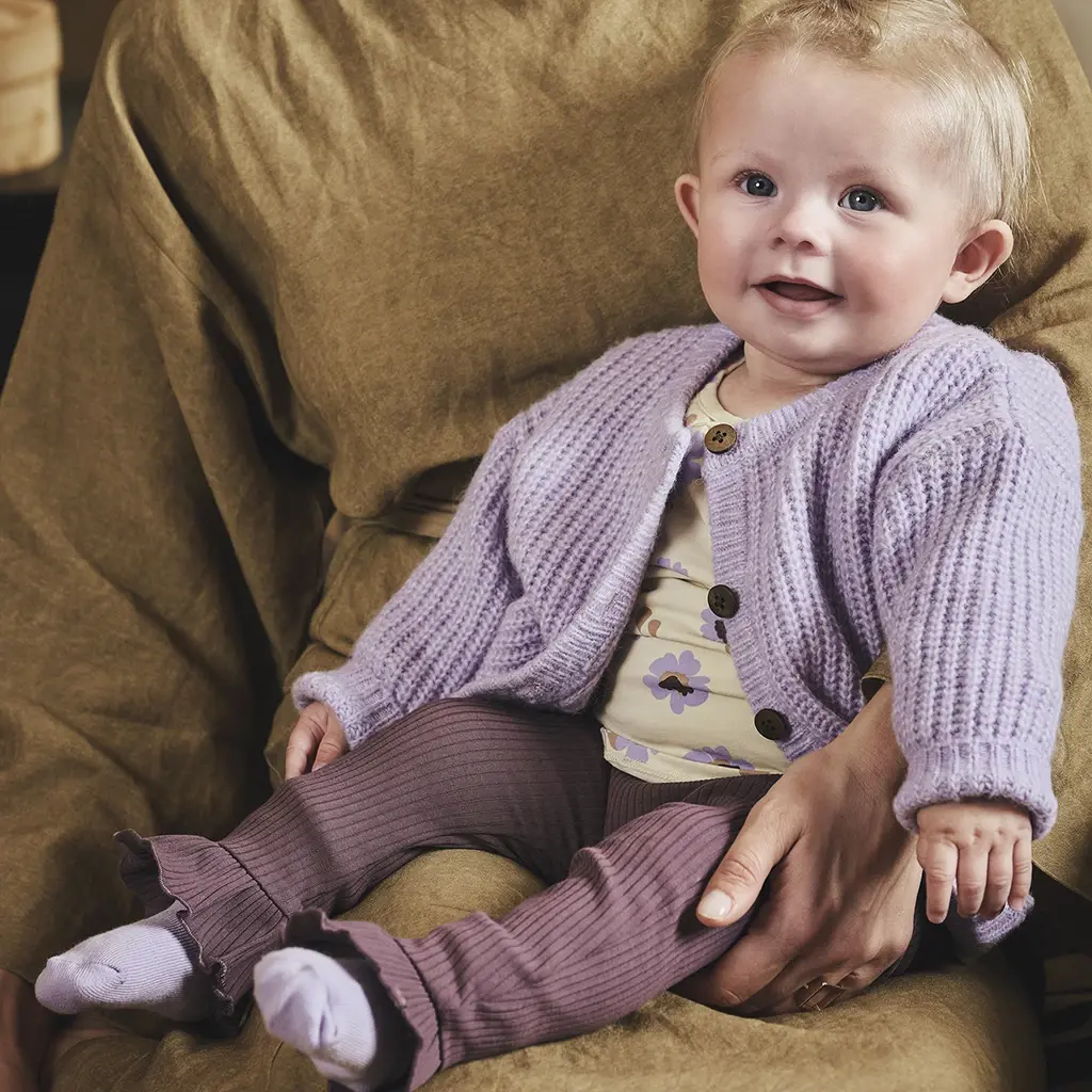 Gebreid vestje Yanou (morning violet)