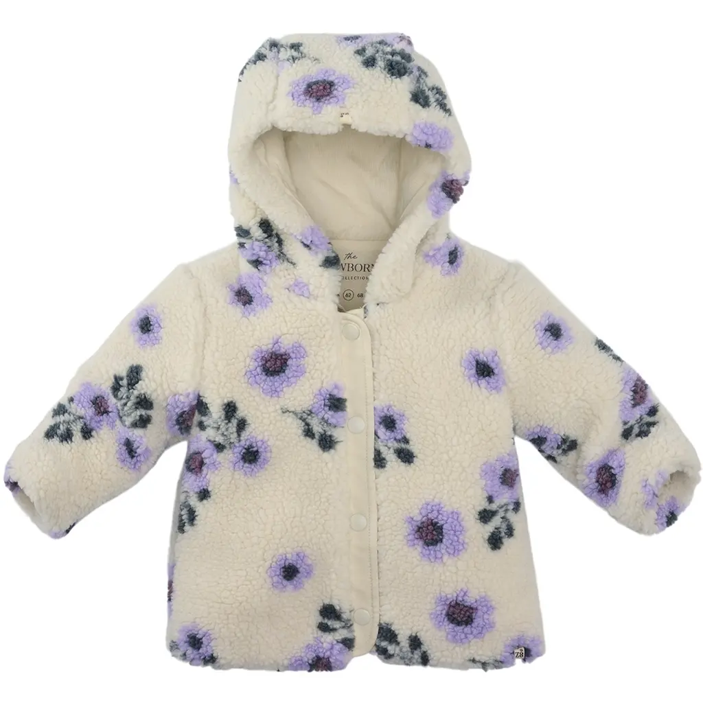 Jasje teddy bloemen Nayla (vanilla cream)