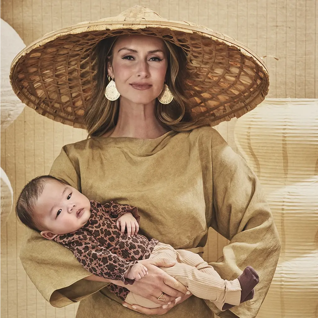 Longsleeve rib panter Perla (amber brown)