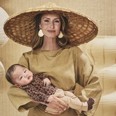 Longsleeve rib panter Perla (amber brown)