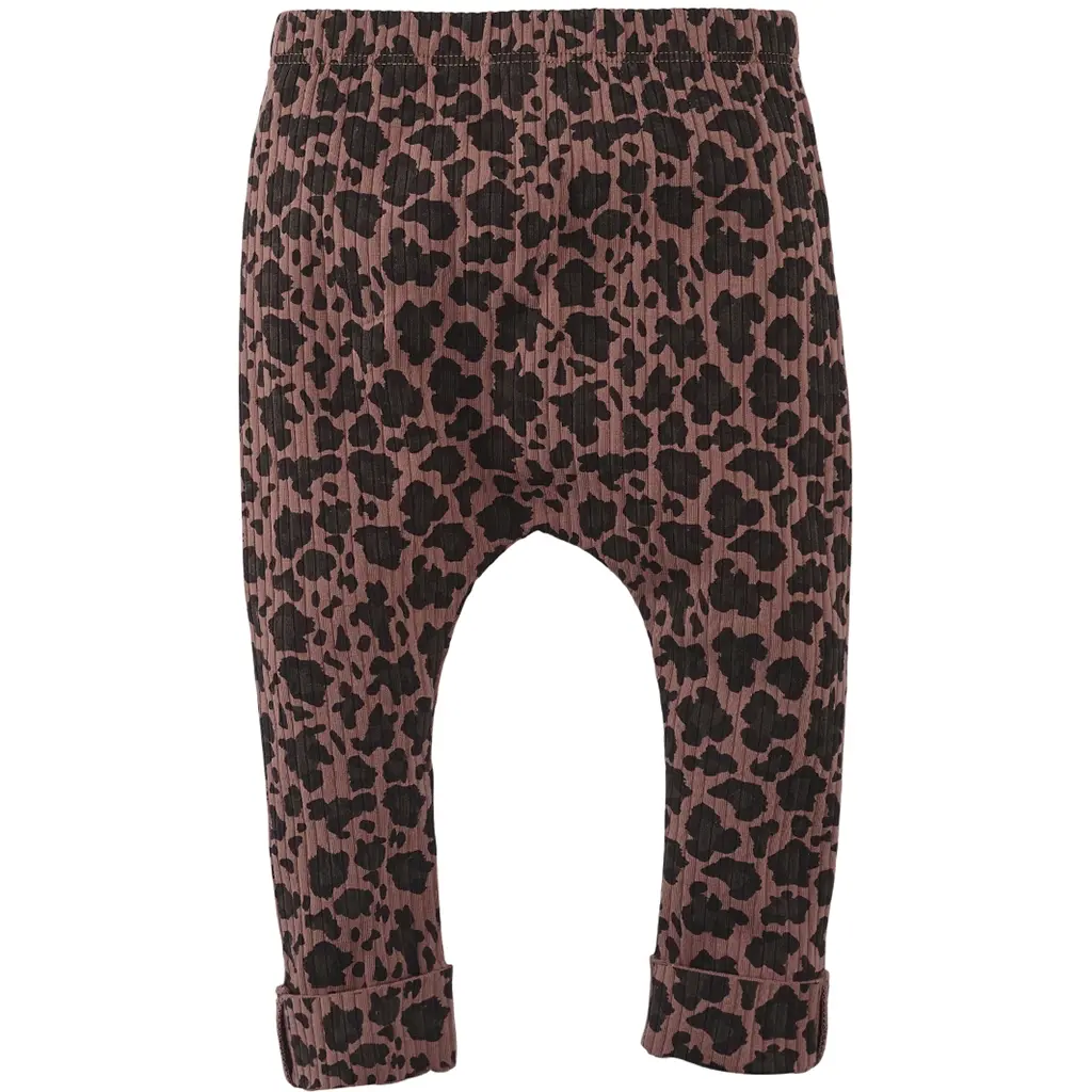 Broekje rib panter Joan (amber brown)
