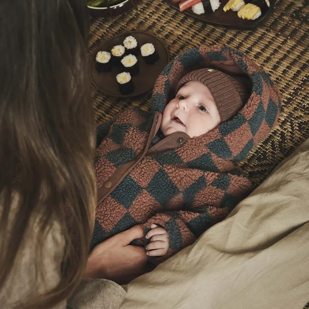 Jasje teddy blokken Naim (amber brown)
