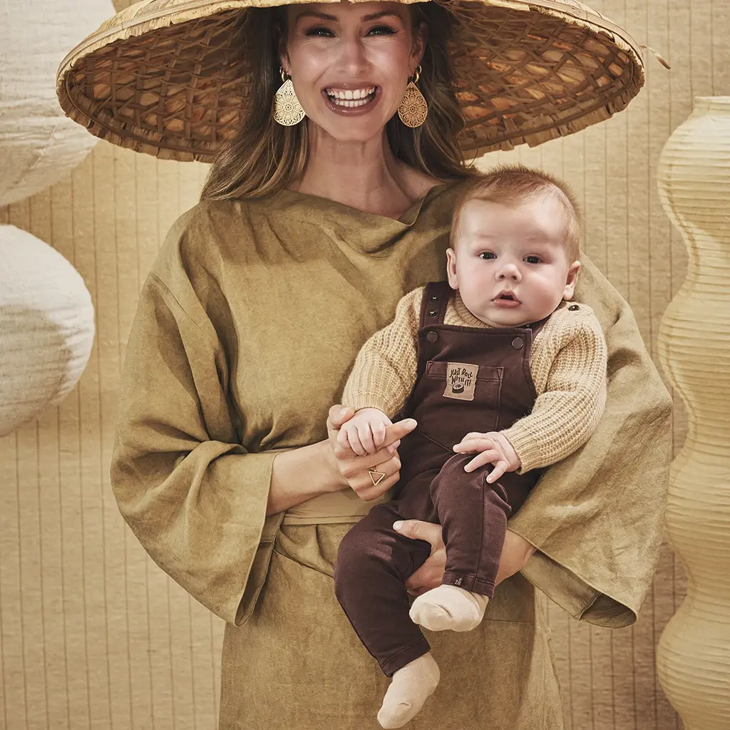 Tuinbroekje garment dye  Etienne (crushed cloves)