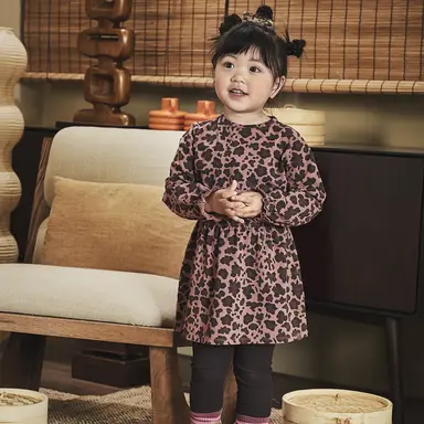 Jurk panter Gracie (amber brown)