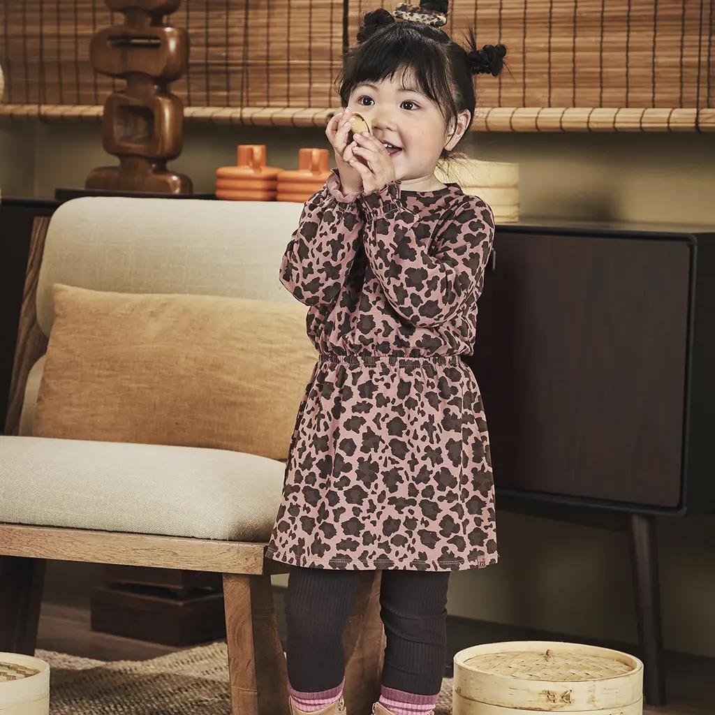 Jurk panter Gracie (amber brown)