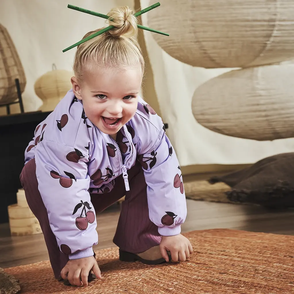 Broek FLARED rib Jolieke (spicy mauve)