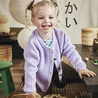 Gebreid vestje Maire (morning violet)