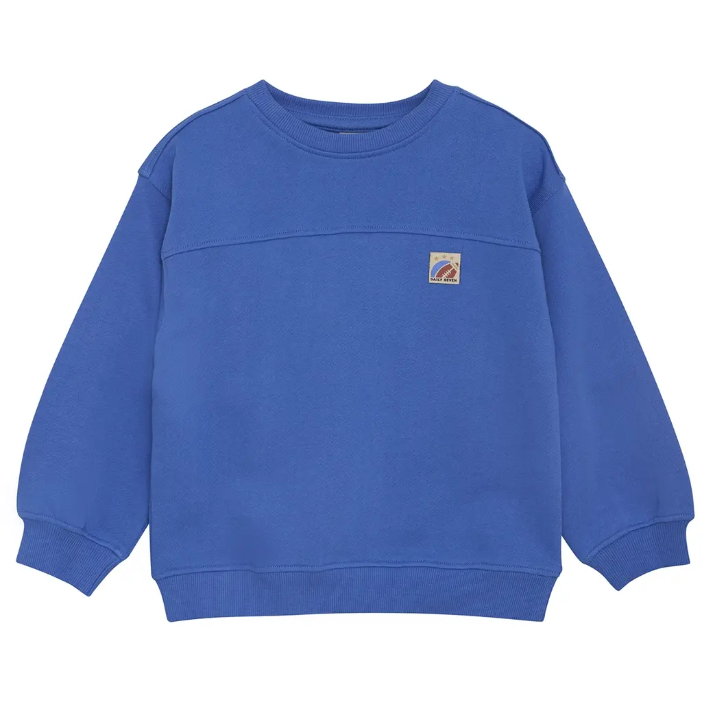 Trui oversized backprint (dusty kobalt)