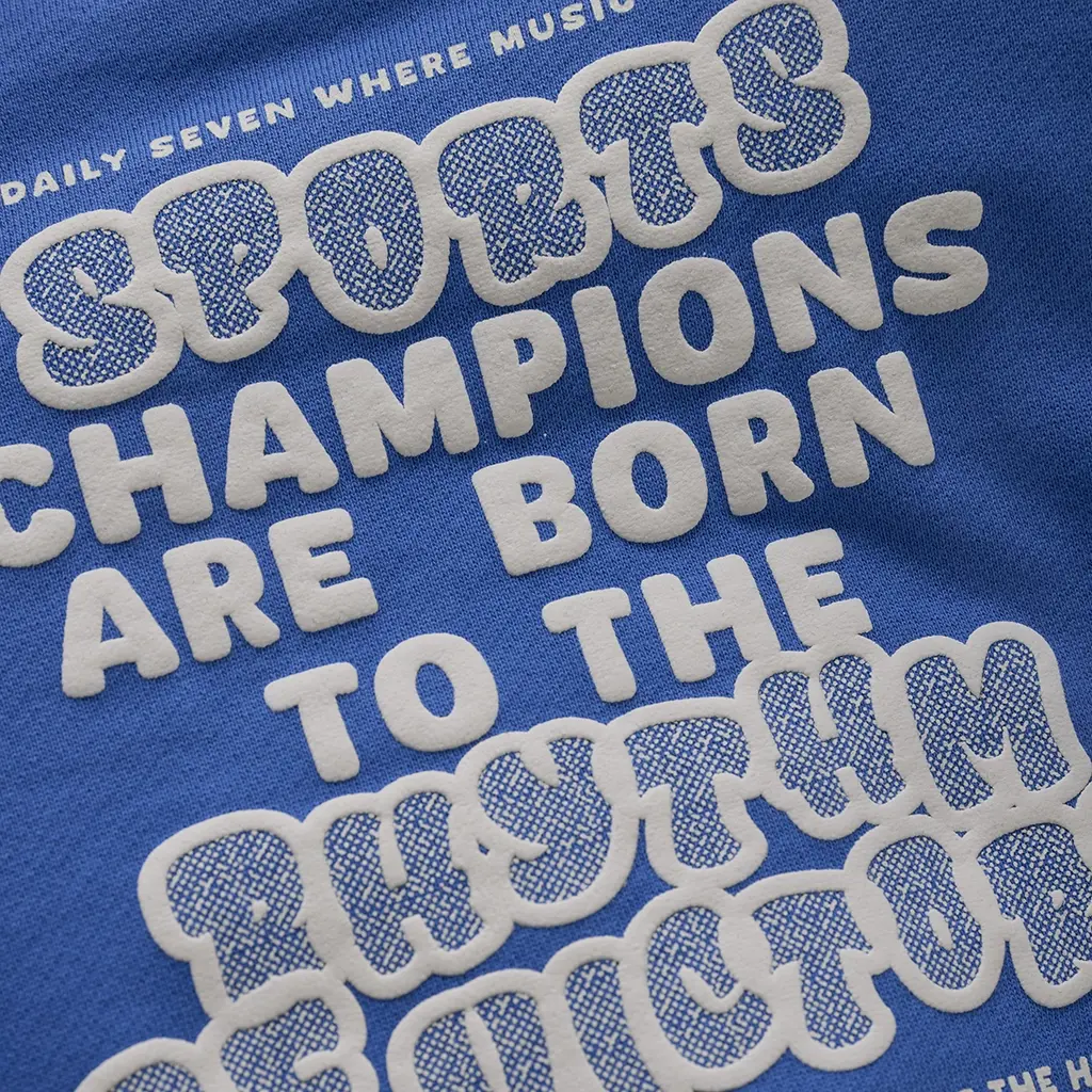 Trui oversized backprint (dusty kobalt)