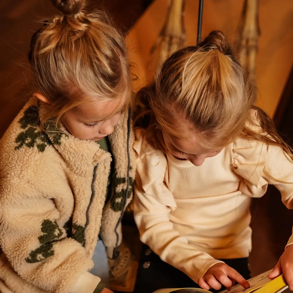 Winterjas teddy (off white)