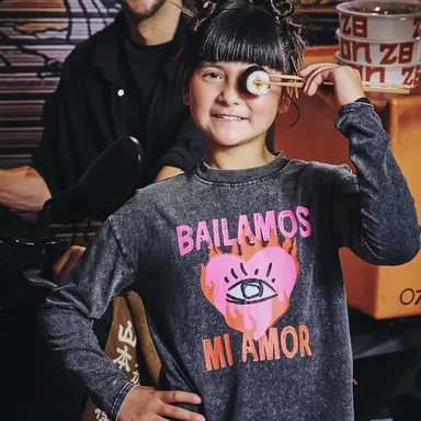 Longsleeve BOXY acid wash Shereen (night sky)