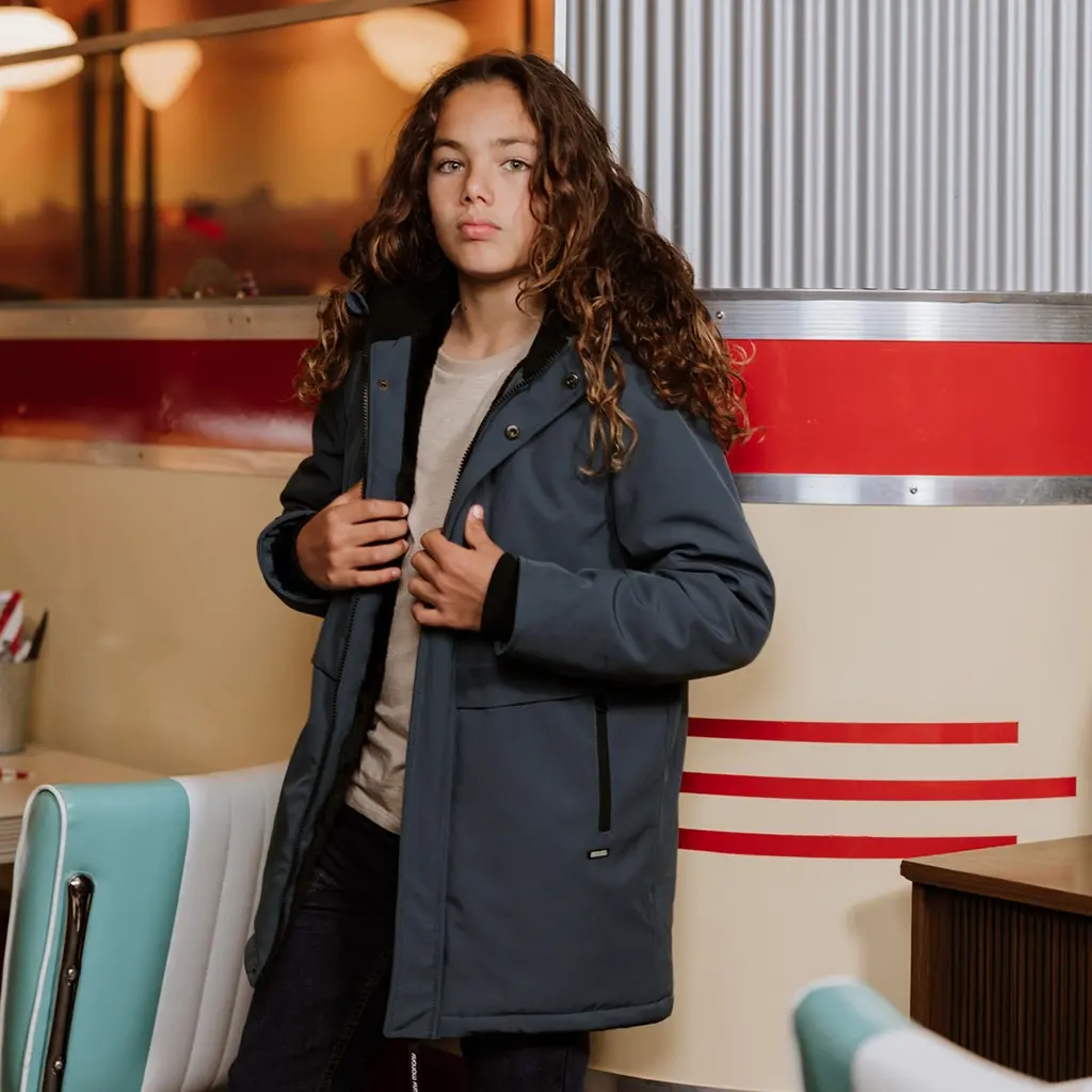 Winterjas parka (mid blue)