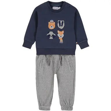 Tweedelige set (navy)