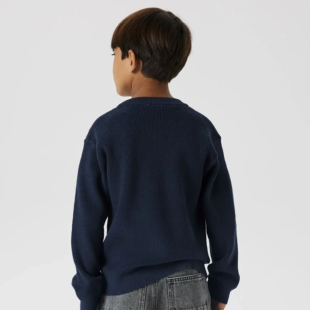 Gebreide schipperstrui Nesolle (dark sapphire)