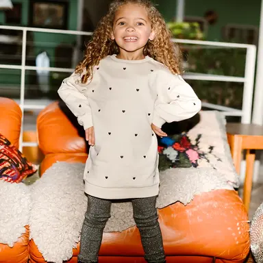 Jurk trui sweat (sandshell)