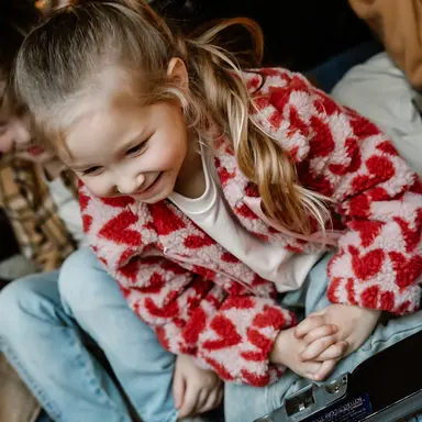 Jasje teddy heart (pale mauve)