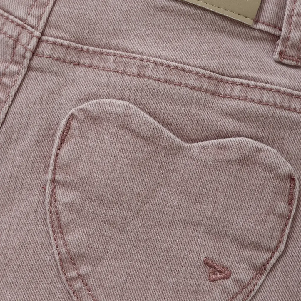 Spijkerbroek mom fit (pale mauve)