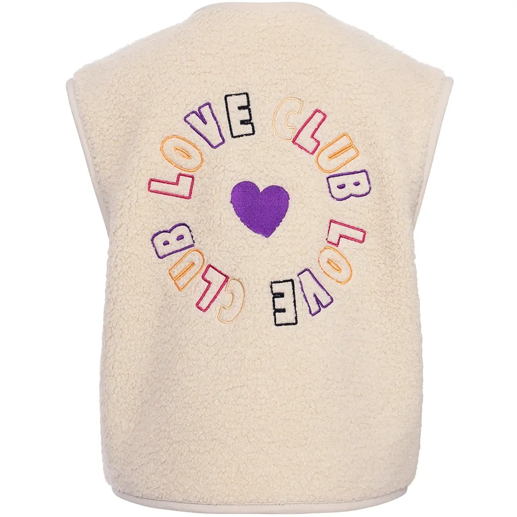 Gilet teddy (dove white)