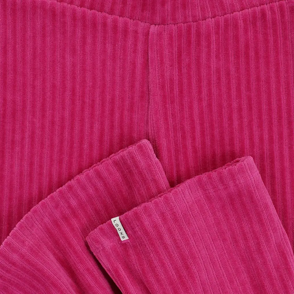 Broek velvet rib (magenta pink)