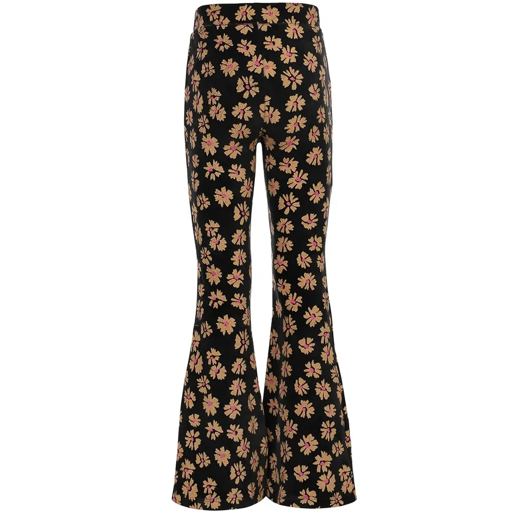 Broek flared velvet (soft winterflower)