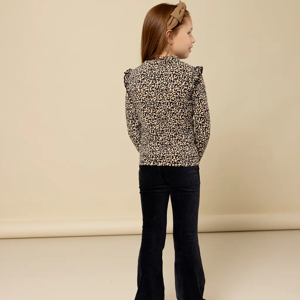 Broek flared velvet (graphite)