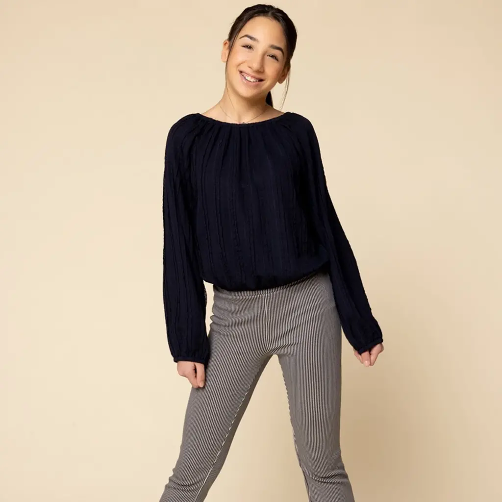 Broek flared (mini stripe)