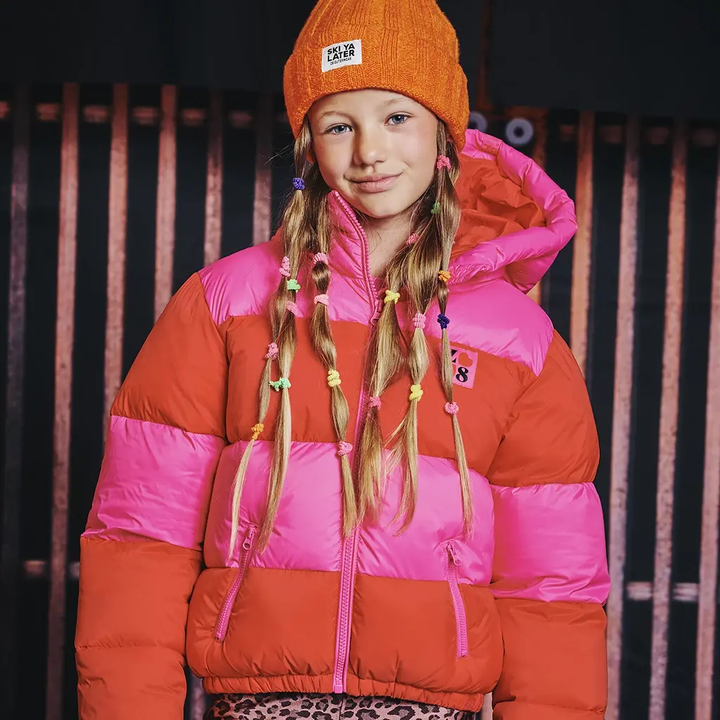 Gebreide muts Rune (orange tiger)