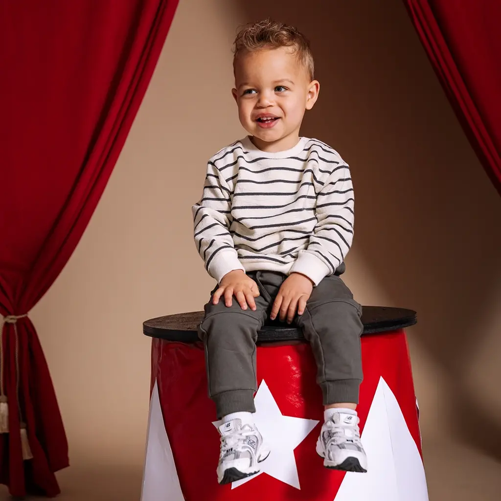 Trui Ilyas (aop grey stripe)