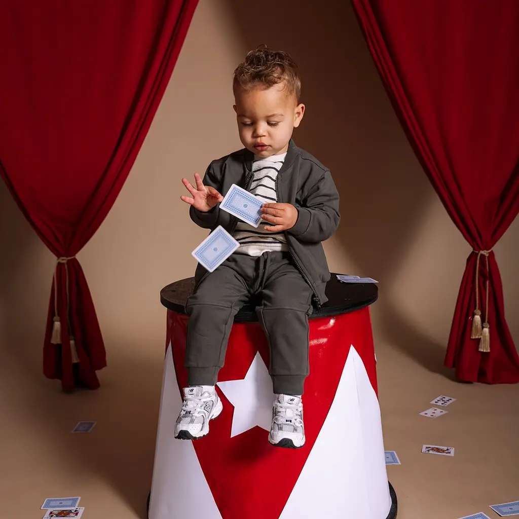 Trui Ilyas (aop grey stripe)