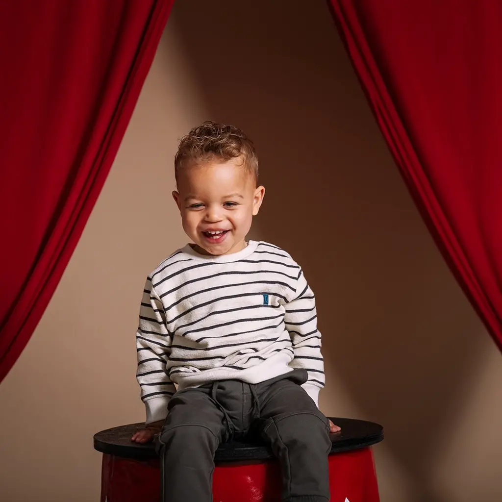 Trui Ilyas (aop grey stripe)