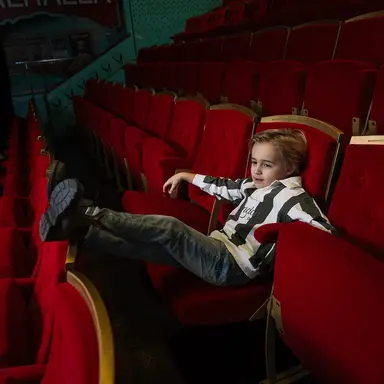 Trui Harman oversized (aop dark green stripe)