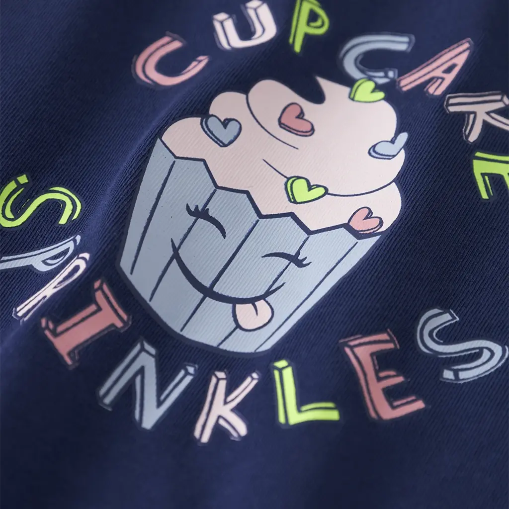 Longsleeve Violet (blue print cupcake)