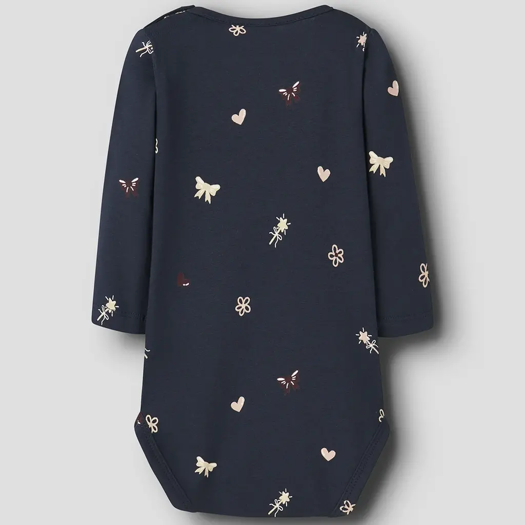Rompertje Vandora (navy blazer flowers/hearts)