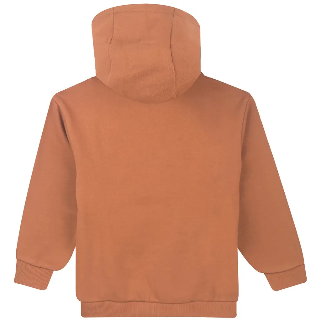 Trui hoodie Awaits (cognac)