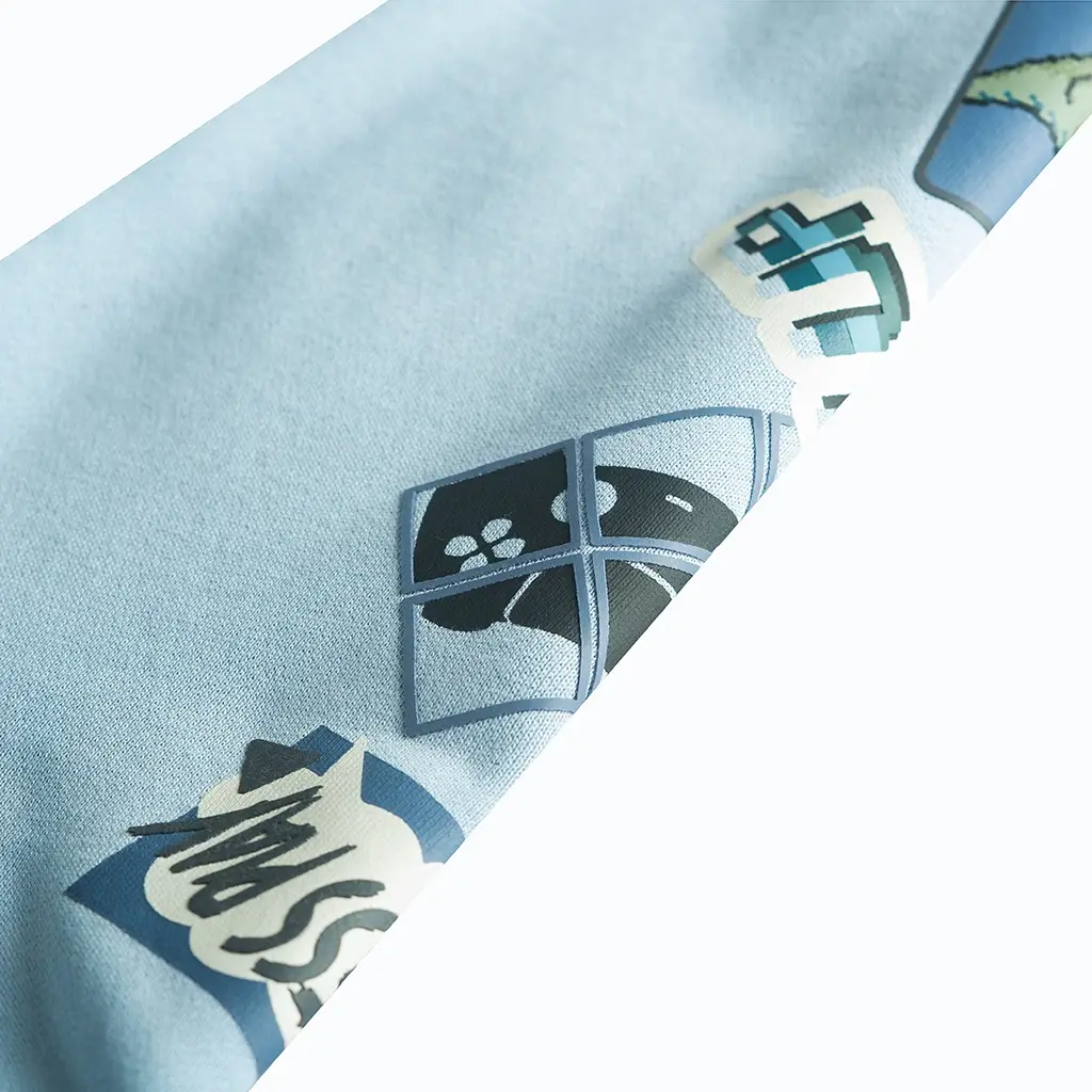 Trui hoodie Gameover (light blue)