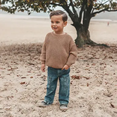 Gebreide trui chunky (chipmunk)