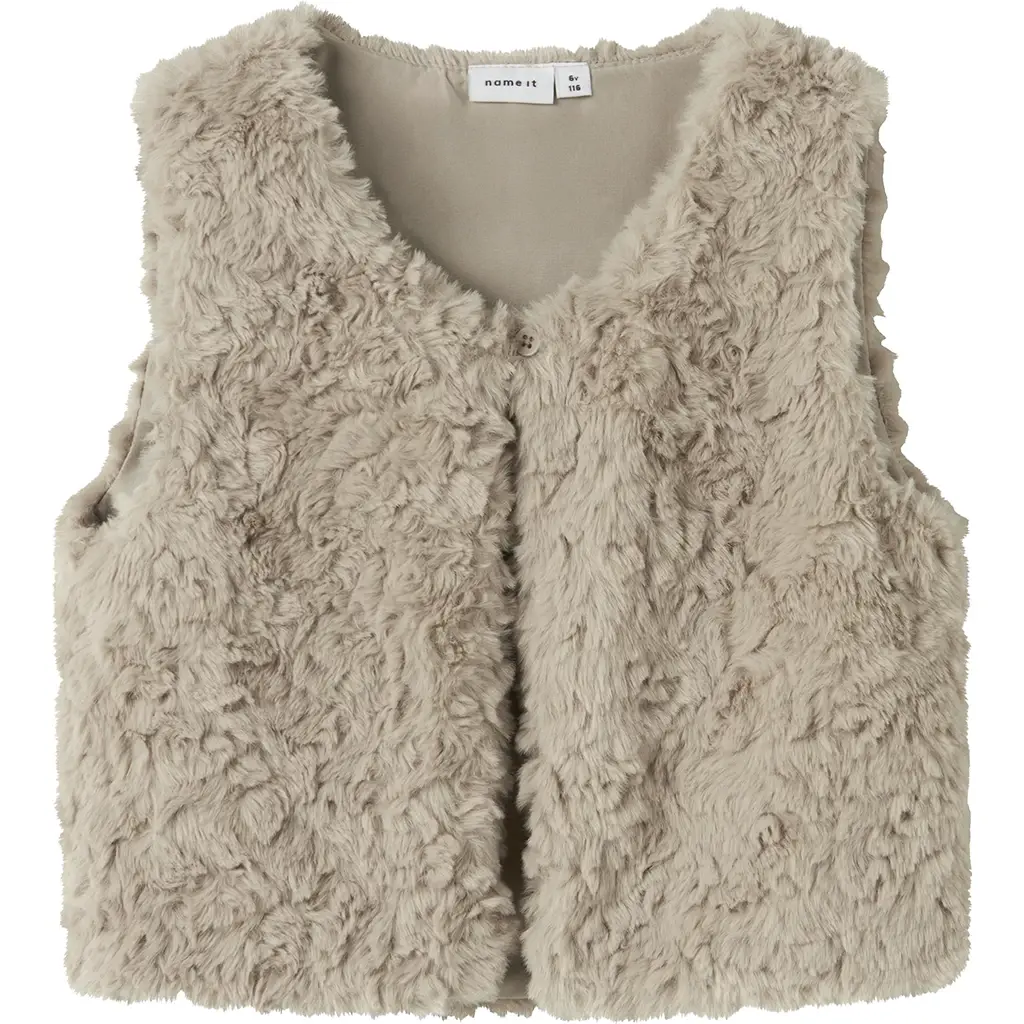 OP=OP! Gilet fake fur Nano (island fossil)