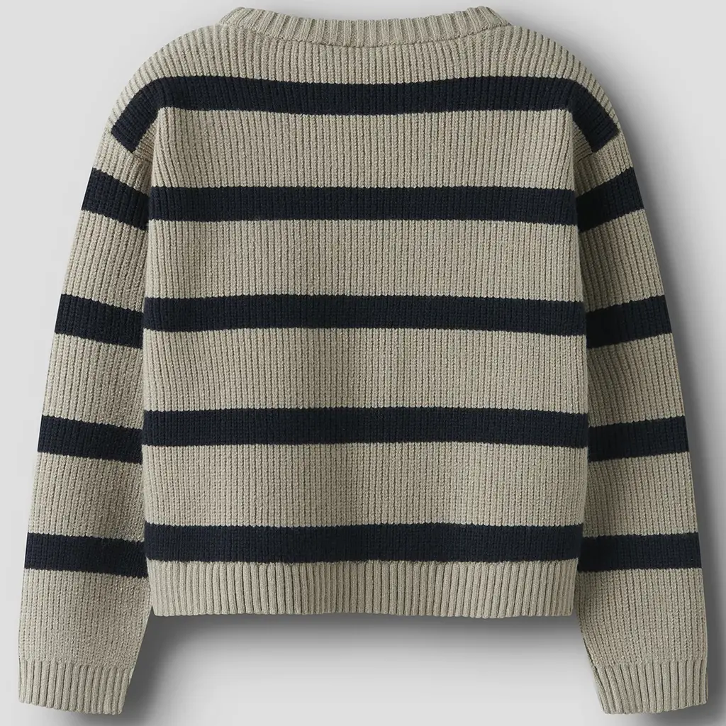 Gebreide trui Vnilla (island fossil/navy blazer stripe)