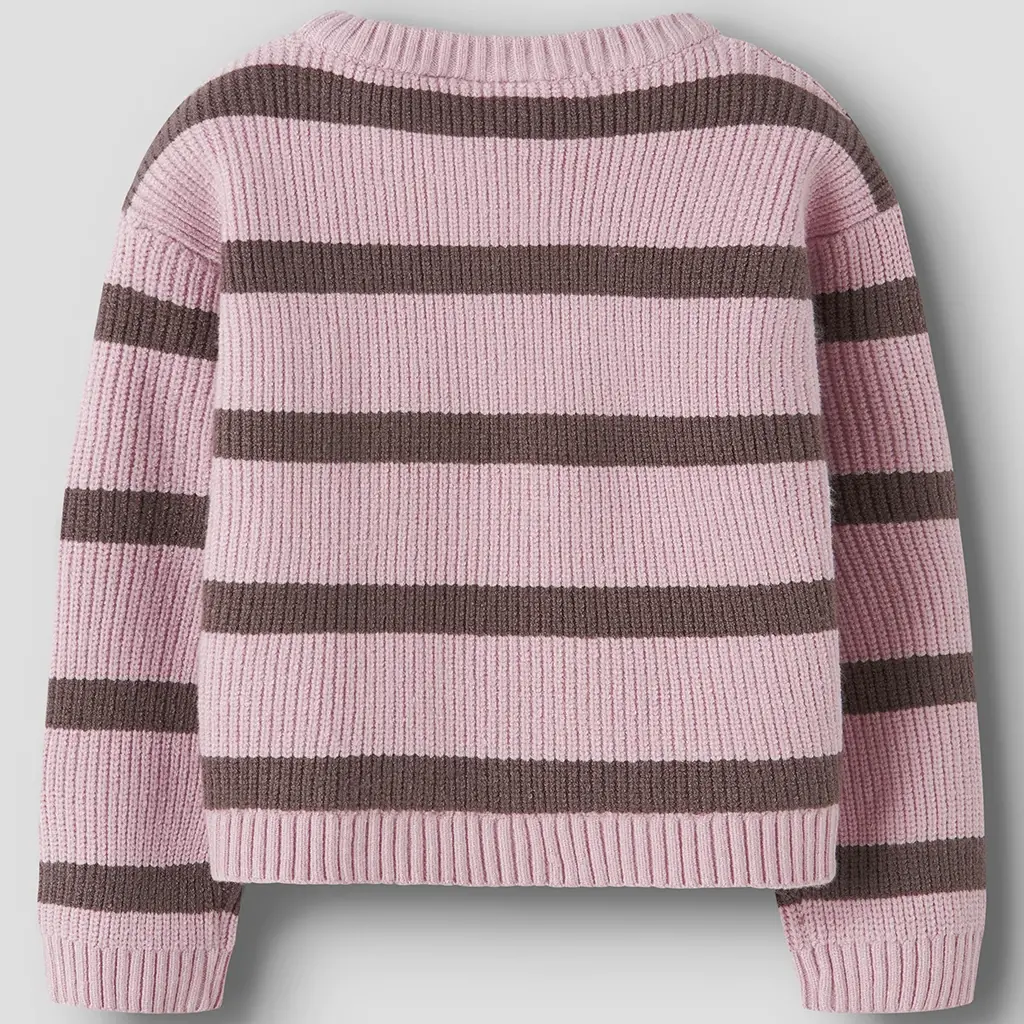 Gebreide trui Vnilla (burnished lilac/peppercorn stripe)