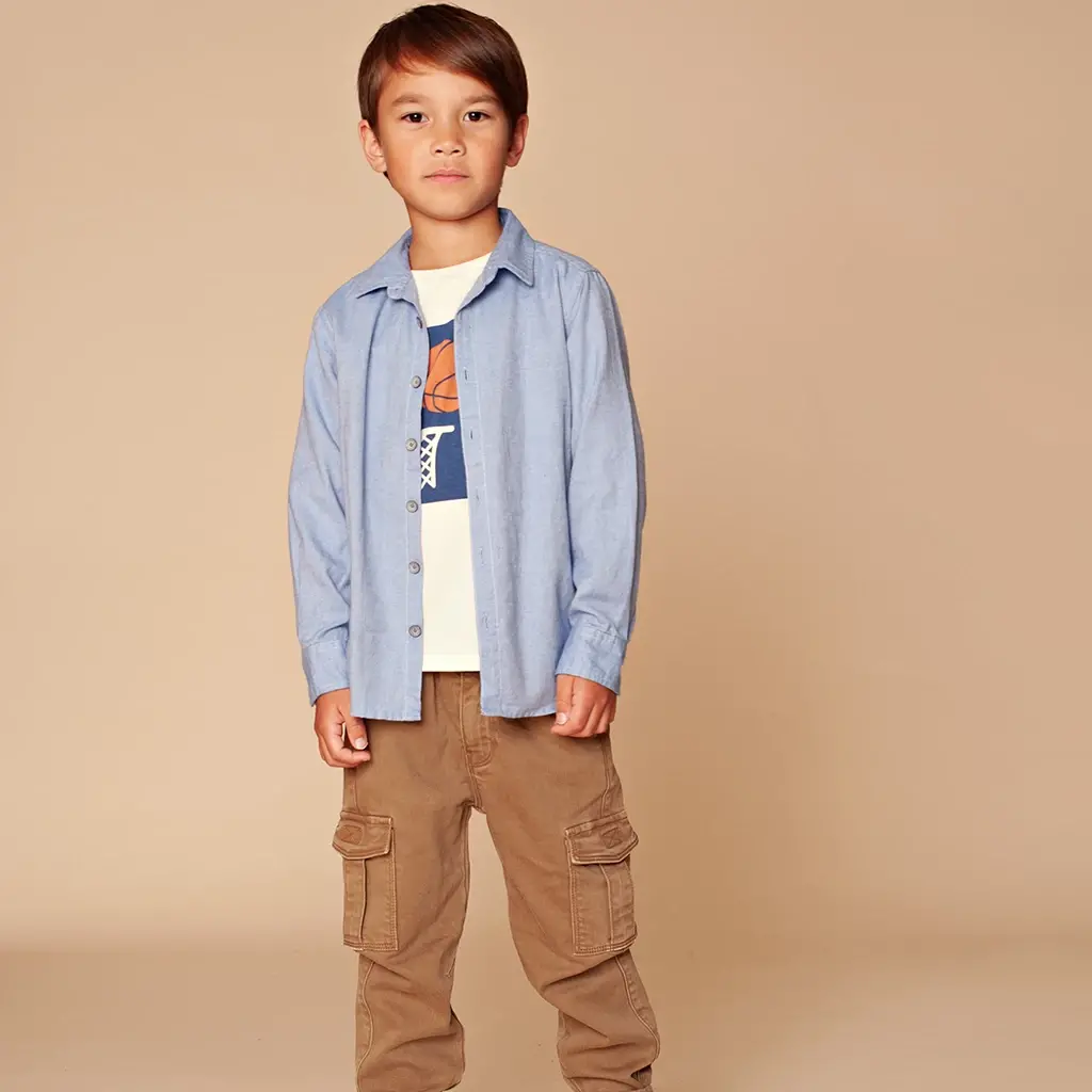 Broek wide fit (camel)
