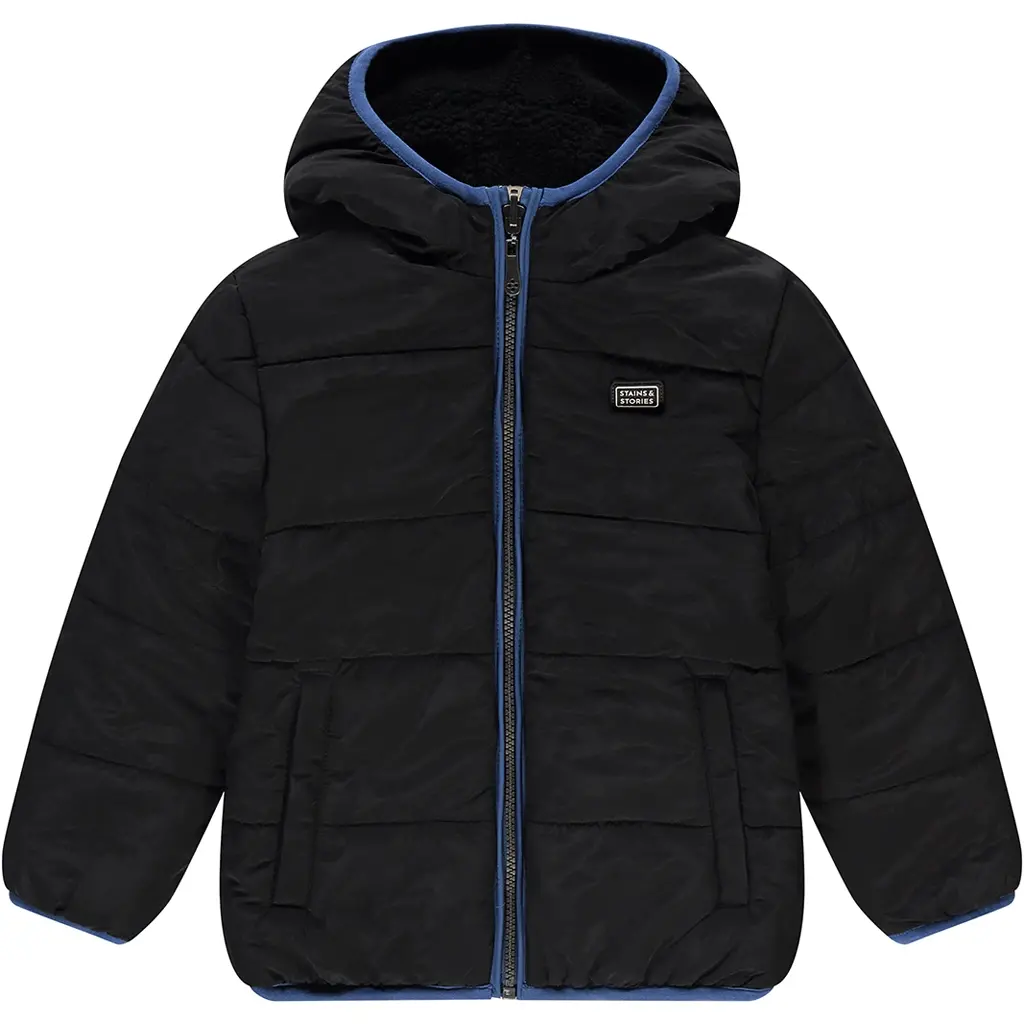 Winterjas teddy REVERSIBLE (night)