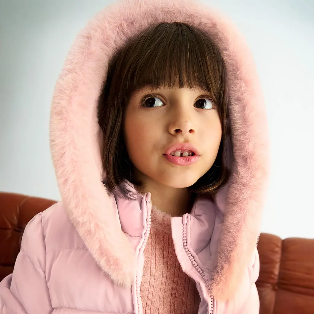 Winterjas satin (petal)