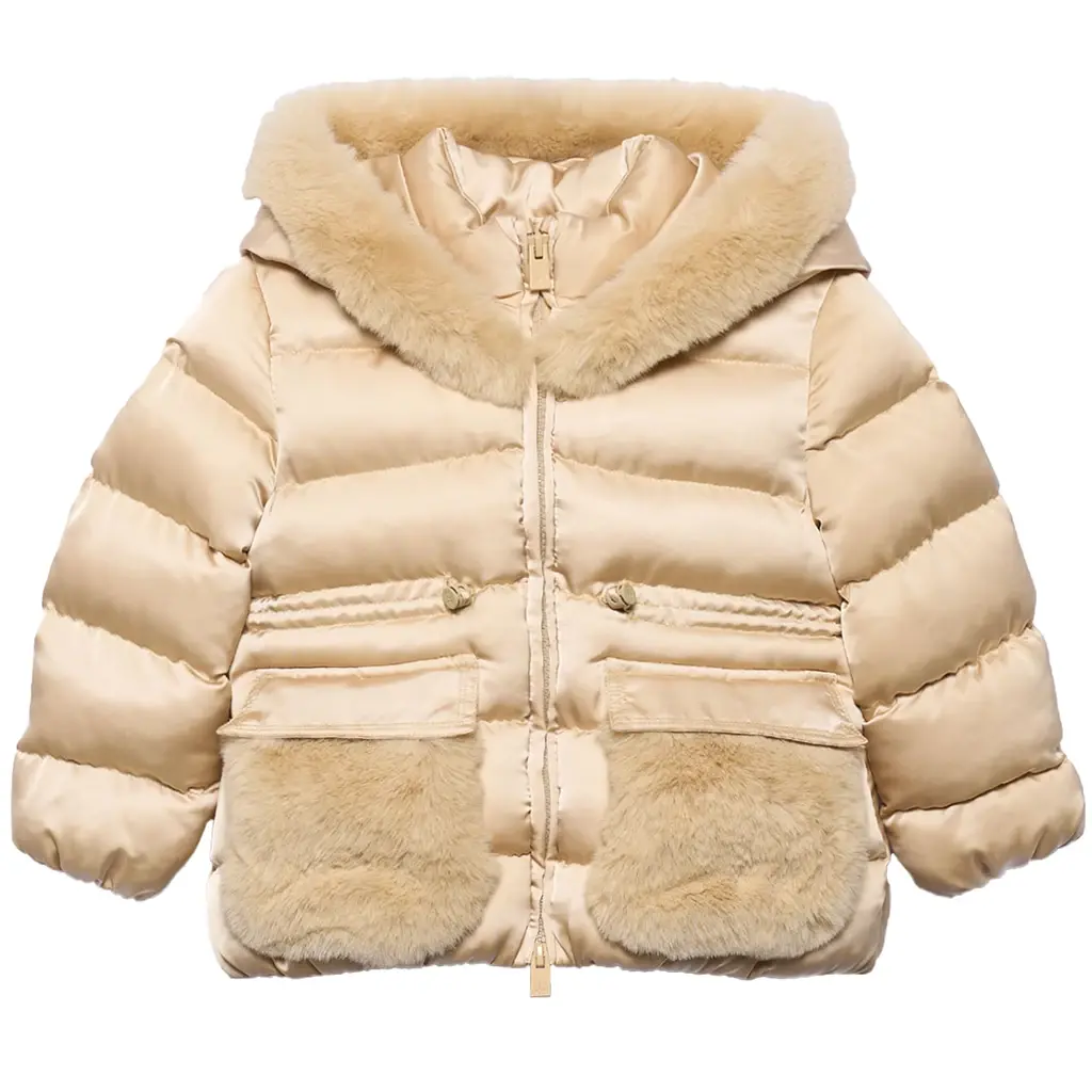 Winterjas satin (almond)